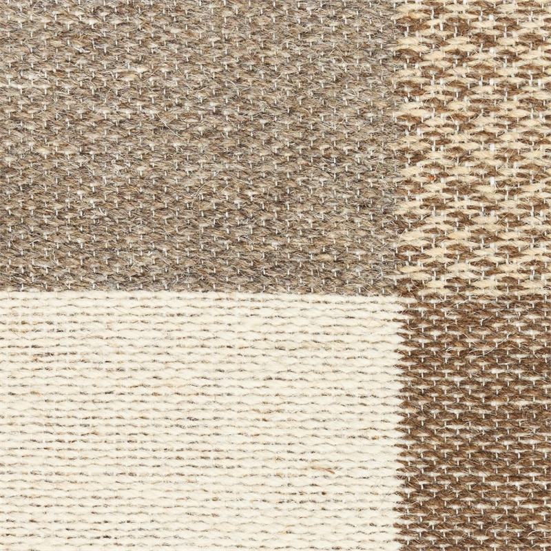 Nourison Home Copenhagen 5' x 7' Flatwoven Wool Ivory Mocha Area Rug