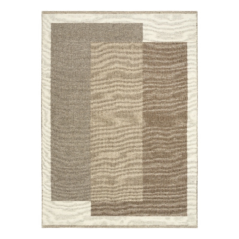 Nourison Home Copenhagen 5' x 7' Flatwoven Wool Ivory Mocha Area Rug