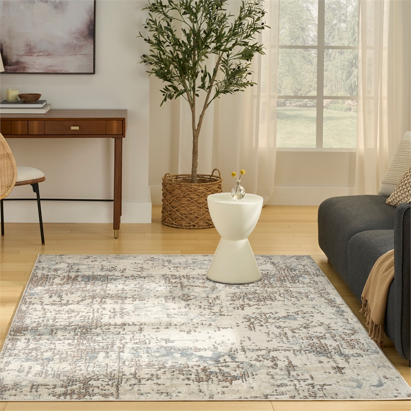 Nourison Home Concerto 5' x 7' Fabric Ivory Beige Area Rug