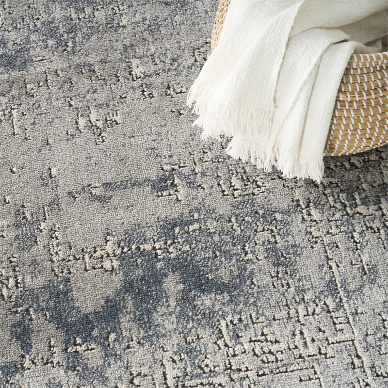nourison home concerto 5' x 7' fabric dark grey area rug