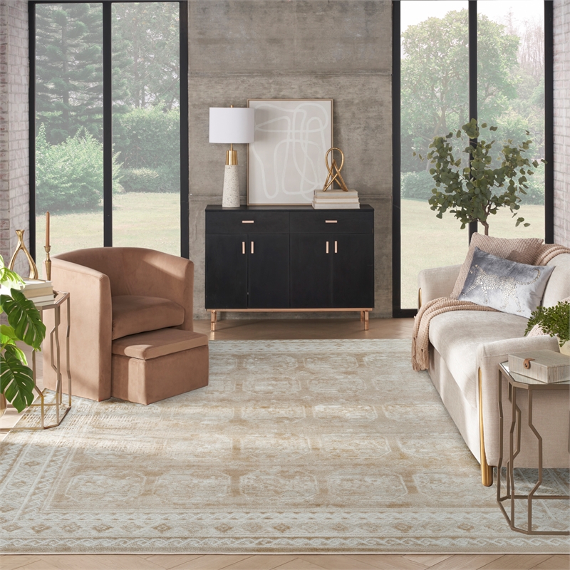 Nourison Home Dekor 8' x 10' Polyester Cream Beige Area Rug