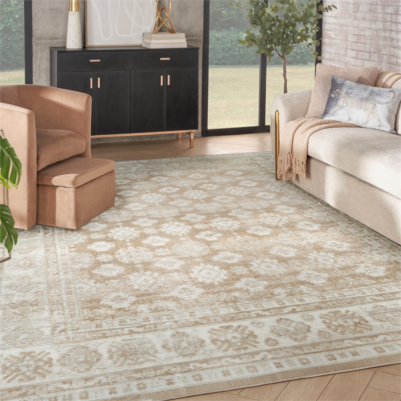 Nourison Home Dekor 8' x 10' Polyester Cream Beige Area Rug