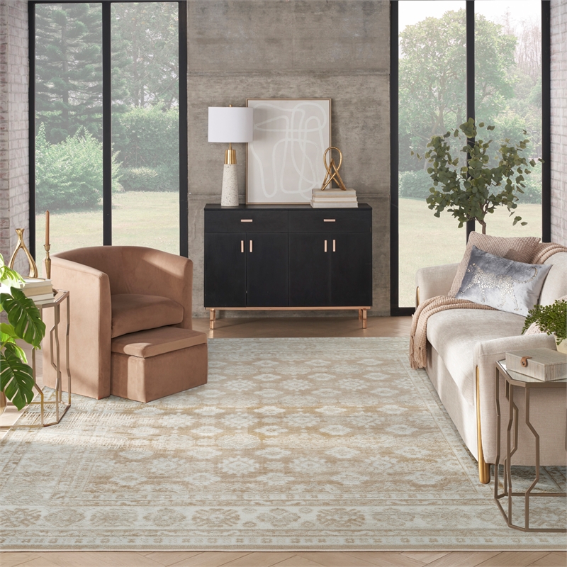 Nourison Home Dekor 8' x 10' Polyester Cream Beige Area Rug