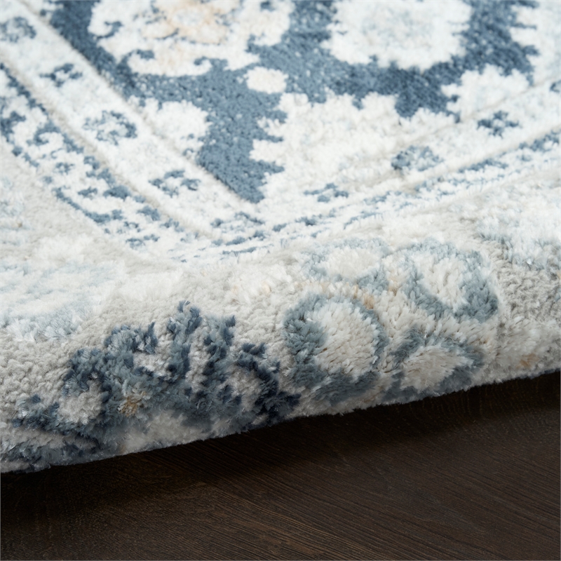 Nourison Home Dekor 5' x 7' Polyester Grey Navy Area Rug