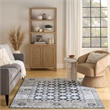 Nourison Home Dekor 5' x 7' Polyester Grey Navy Area Rug