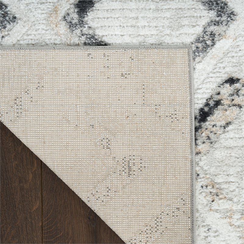 Nourison Home Dekor 5' x 7' Polyester Grey Charcoal Area Rug