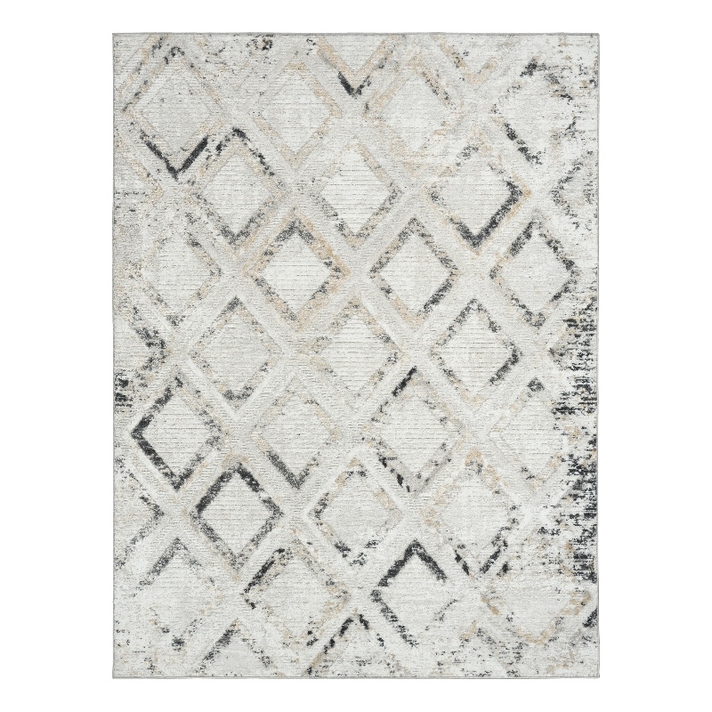 Nourison Home Dekor 5' x 7' Polyester Grey Charcoal Area Rug