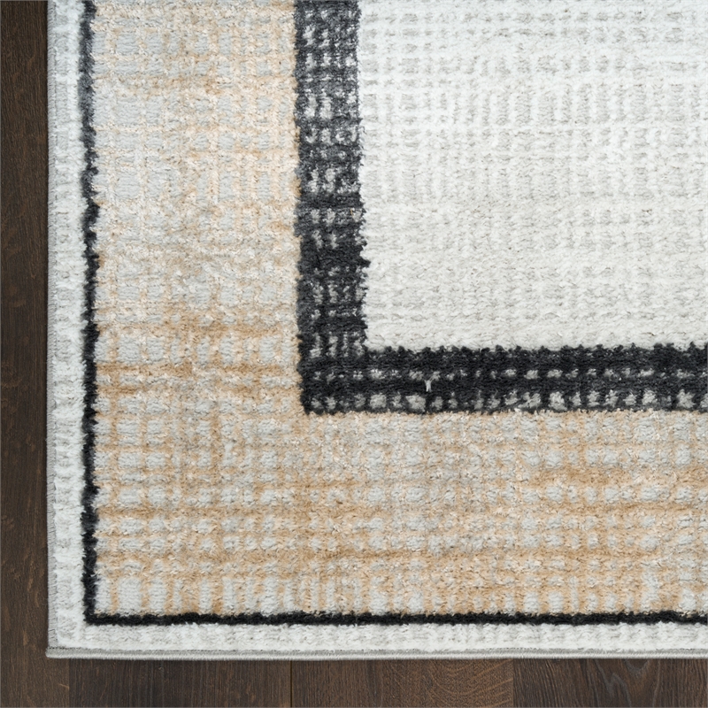 Nourison Home Dekor 5' x 7' Polyester Grey Charcoal Area Rug