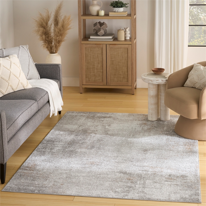 Nourison Home Dekor 5' x 7' Polyester Grey Area Rug