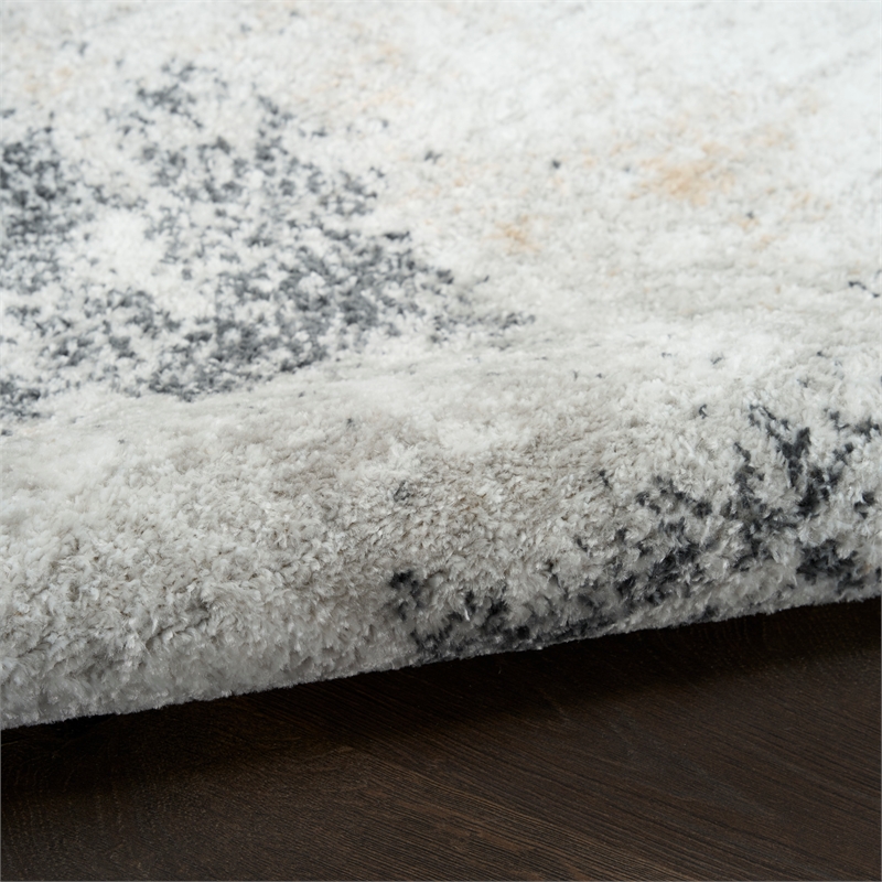 Nourison Home Dekor 5' x 7' Polyester Grey Charcoal Area Rug