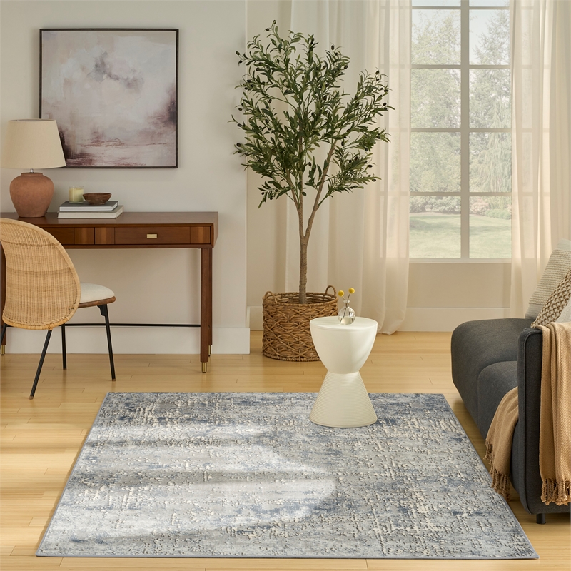 Nourison Home Concerto 6' x 9' Fabric Dark Grey Area Rug