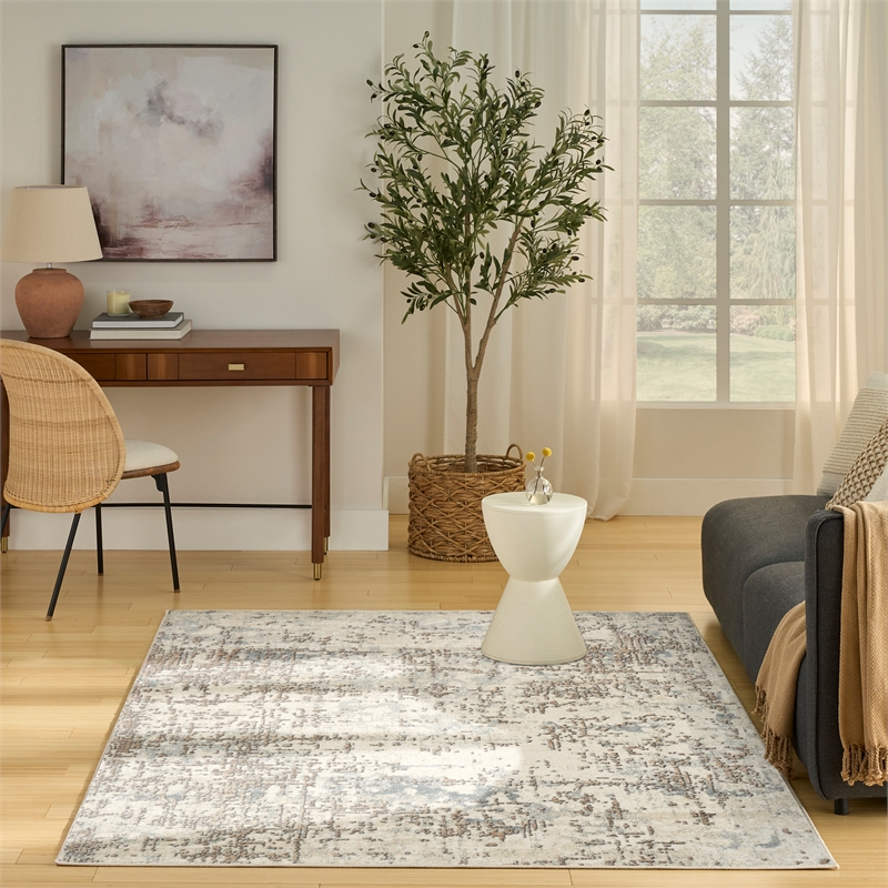 Nourison Home Concerto 6' x 9' Fabric Ivory Beige Area Rug