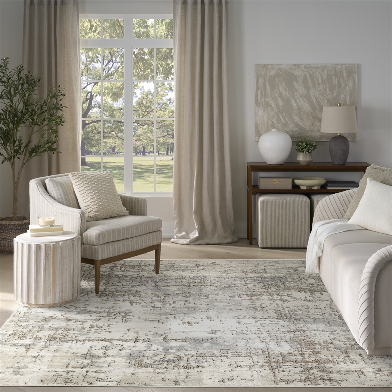 Nourison Home Concerto 8' x 10' Fabric Ivory Beige Area Rug