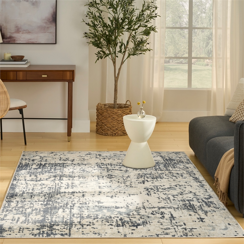 Nourison Home Concerto 6' x 9' Fabric Ivory Grey Area Rug