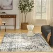 Nourison Home Concerto 6' x 9' Fabric Ivory Grey Area Rug