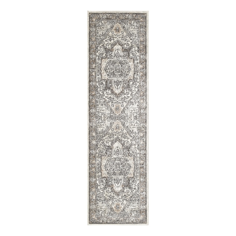 Nourison Home Concerto 8' Runner Fabric Ivory Grey Taupe Area Rug