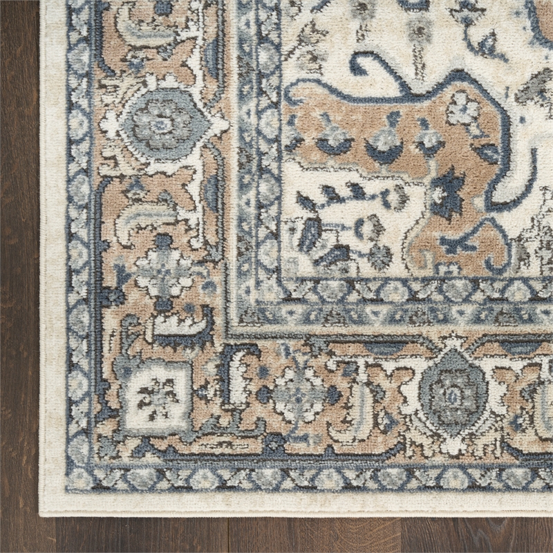 Nourison Home Concerto 6' x 9' Fabric Ivory Taupe Area Rug