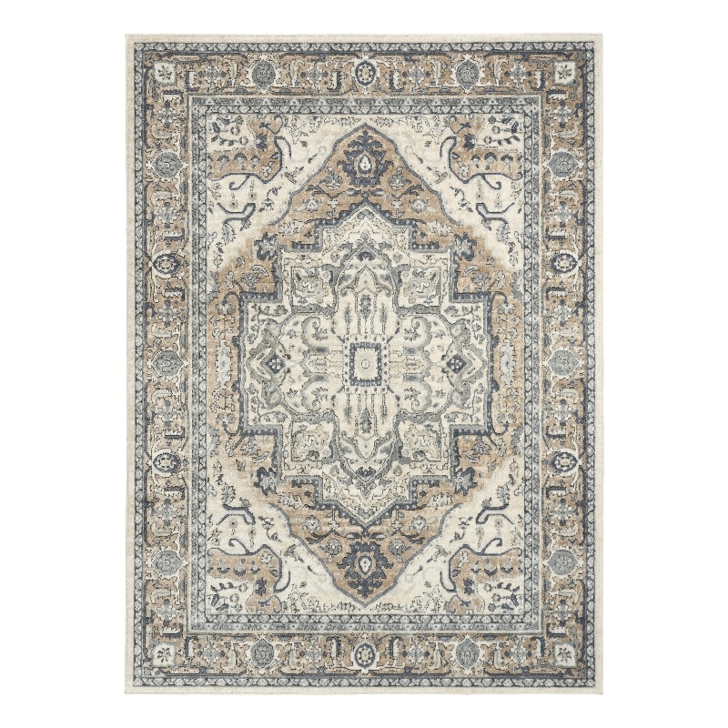 Nourison Home Concerto 6' x 9' Fabric Ivory Taupe Area Rug