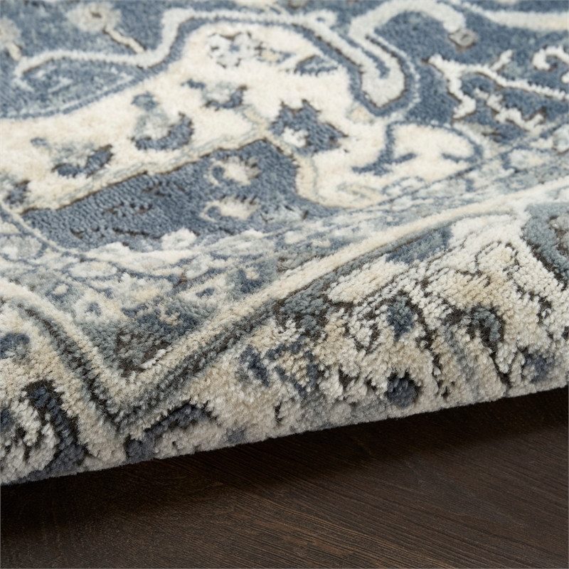 Nourison Home Concerto 6' x 9' Fabric Navy Ivory Area Rug