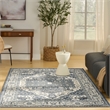 Nourison Home Concerto 6' x 9' Fabric Navy Ivory Area Rug
