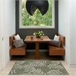 Nourison Home Garden Oasis 2' x 4' Fabric Green Ivory Area Rug
