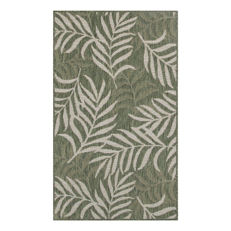 Nourison Home Garden Oasis 2' x 4' Fabric Green Ivory Area Rug