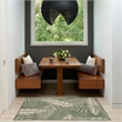 Nourison Home Garden Oasis 2' x 4' Fabric Green Ivory Area Rug