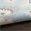 Nourison Home Copenhagen 8' x 10' Flatwoven Wool Ivory Blue Area Rug