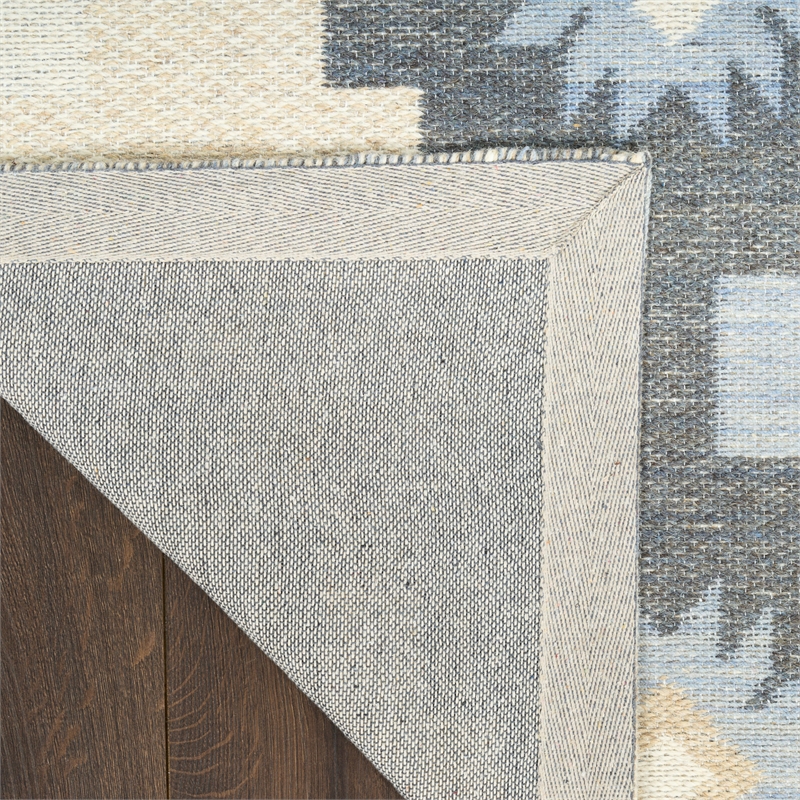 Nourison Home Copenhagen 8' x 10' Flatwoven Wool Ivory Navy Area Rug