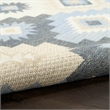 Nourison Home Copenhagen 8' x 10' Flatwoven Wool Ivory Navy Area Rug