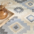 Nourison Home Copenhagen 8' x 10' Flatwoven Wool Ivory Navy Area Rug