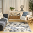 Nourison Home Copenhagen 8' x 10' Flatwoven Wool Ivory Navy Area Rug