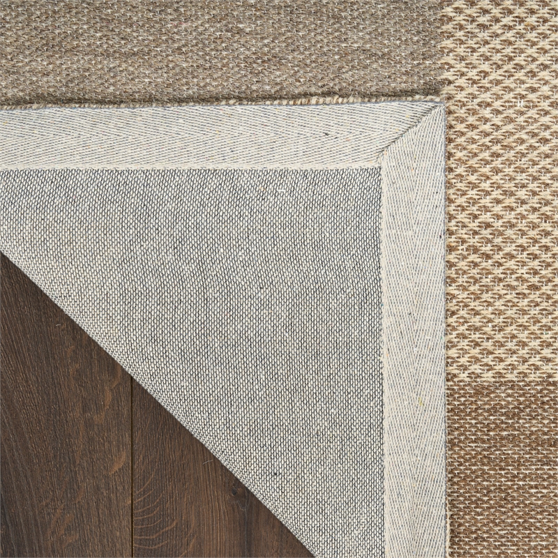 Nourison Home Copenhagen 8' x 10' Flatwoven Wool Ivory Mocha Area Rug