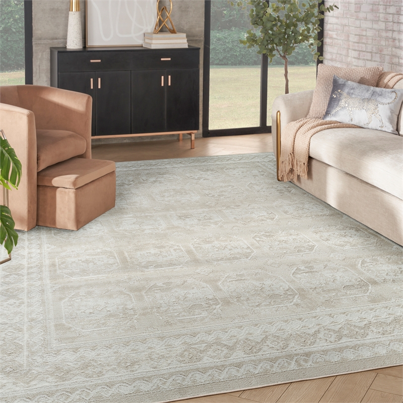 Nourison Home Dekor 8' x 10' Polyester Ivory Beige Area Rug