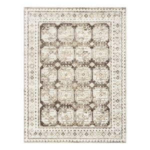 Nourison Home Dekor 5' x 7' Polyester Ivory Brown Area Rug