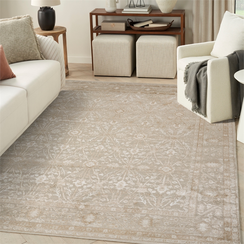 Nourison Home Dekor 8' x 10' Polyester Cream Beige Area Rug