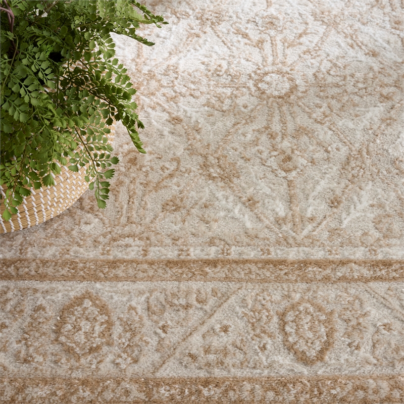 Nourison Home Dekor 8' x 10' Polyester Cream Beige Area Rug
