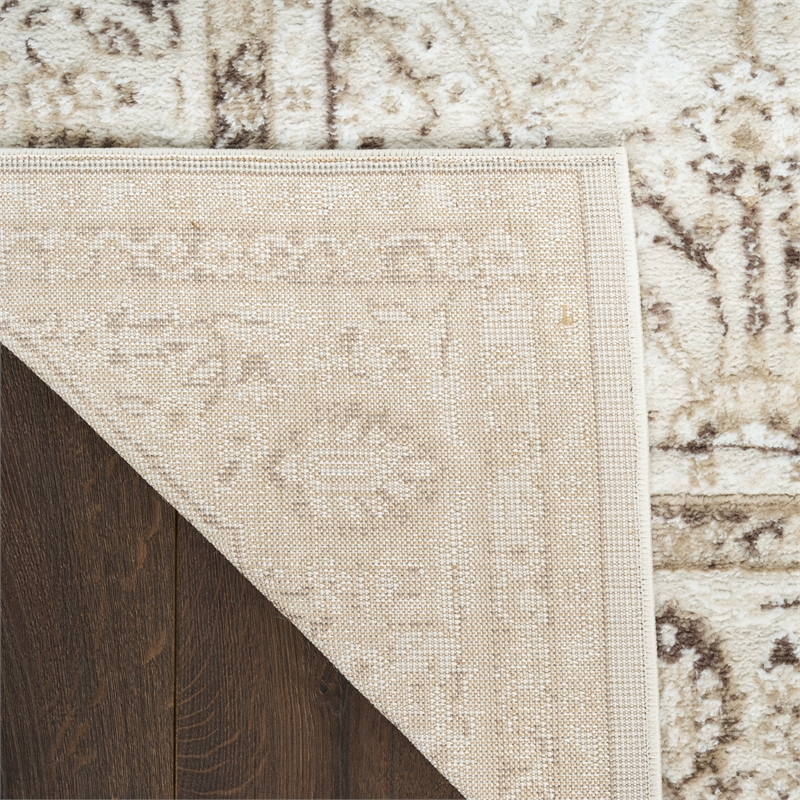 Nourison Home Dekor 5' x 7' Polyester Ivory Brown Area Rug
