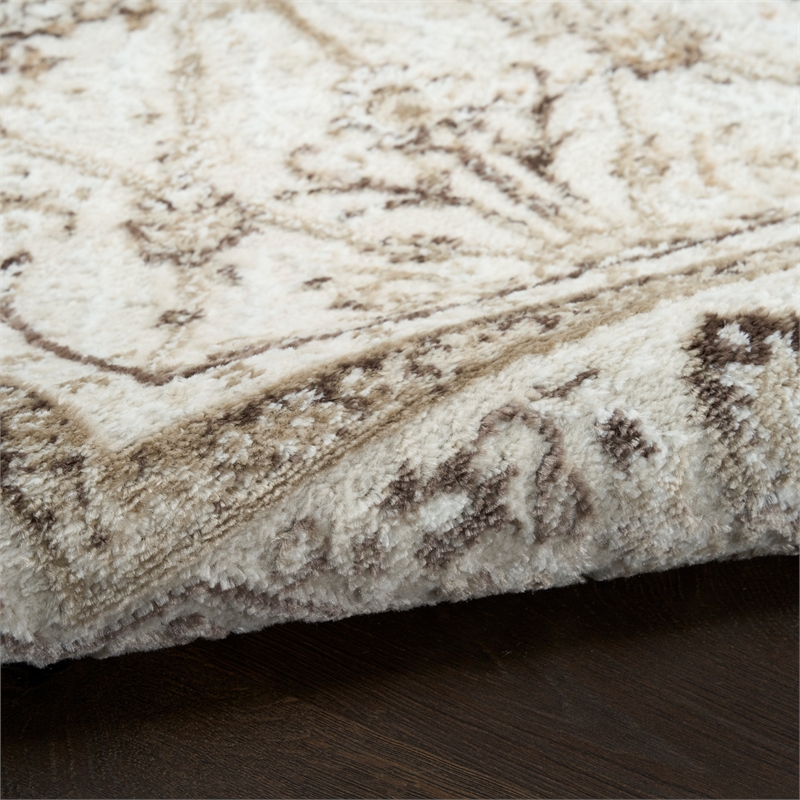 Nourison Home Dekor 8' x 10' Polyester Ivory Brown Area Rug