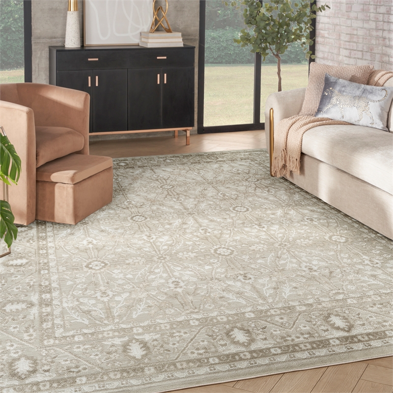 Nourison Home Dekor 8' x 10' Polyester Ivory Taupe Area Rug