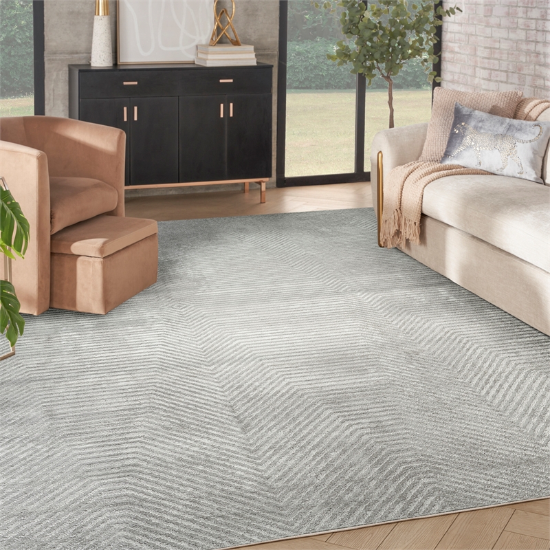 Nourison Home Dekor 8' x 10' Polyester Grey Area Rug