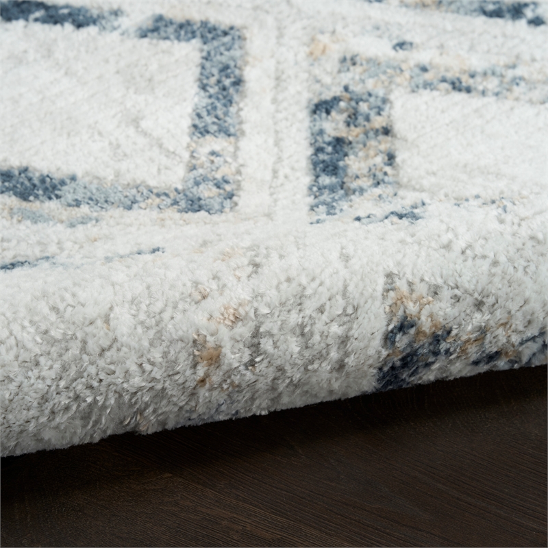 Nourison Home Dekor 8' x 10' Polyester Grey Navy Area Rug