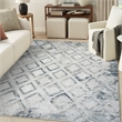 Nourison Home Dekor 8' x 10' Polyester Grey Navy Area Rug