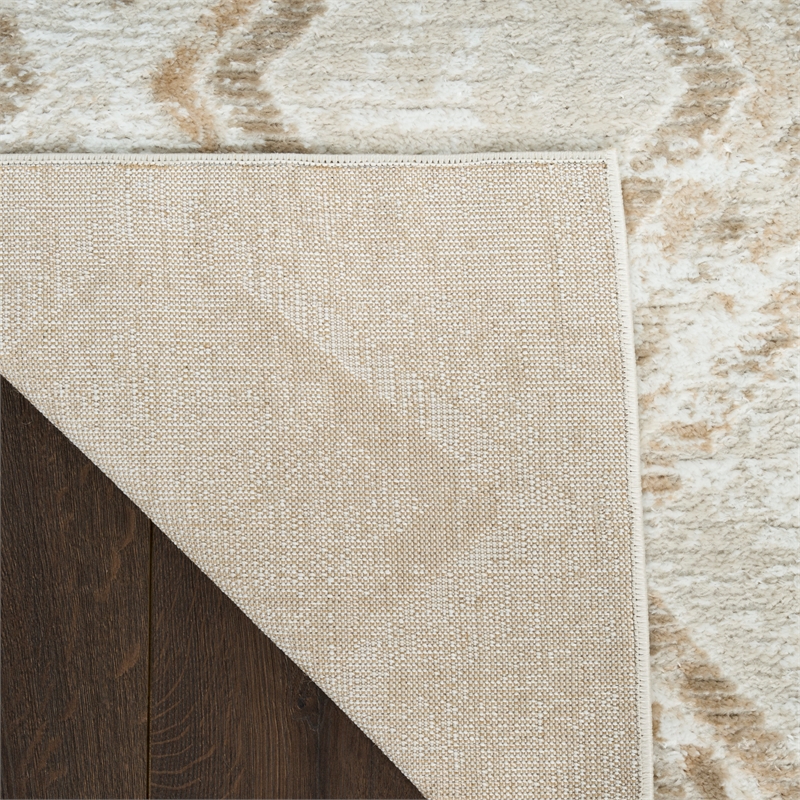 Nourison Home Dekor 5' x 7' Polyester Ivory Taupe Area Rug