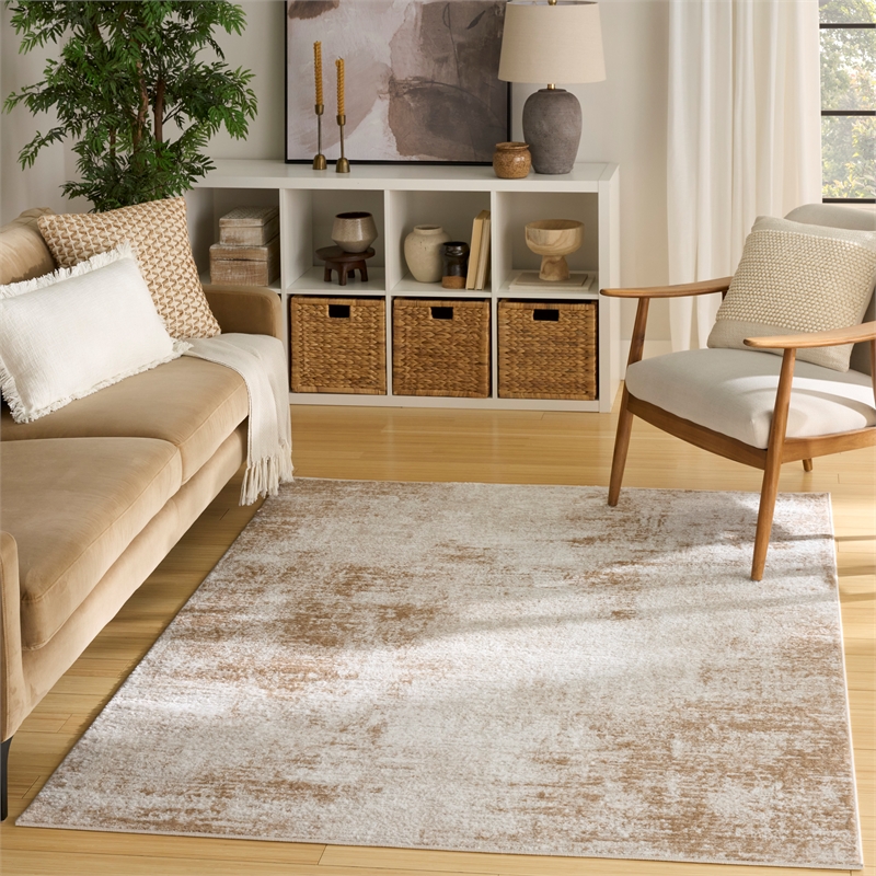 Nourison Home Dekor 5' x 7' Polyester Ivory Beige Area Rug