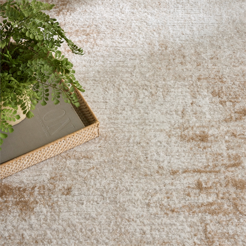 Nourison Home Dekor 5' x 7' Polyester Ivory Beige Area Rug