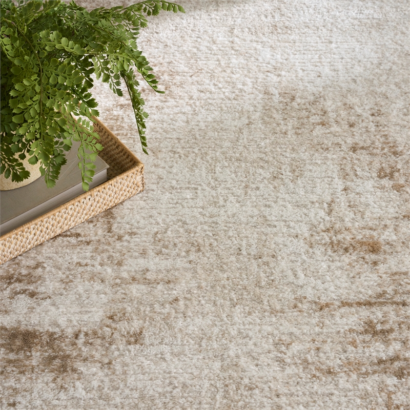 Nourison Home Dekor 5' x 7' Polyester Ivory Taupe Area Rug
