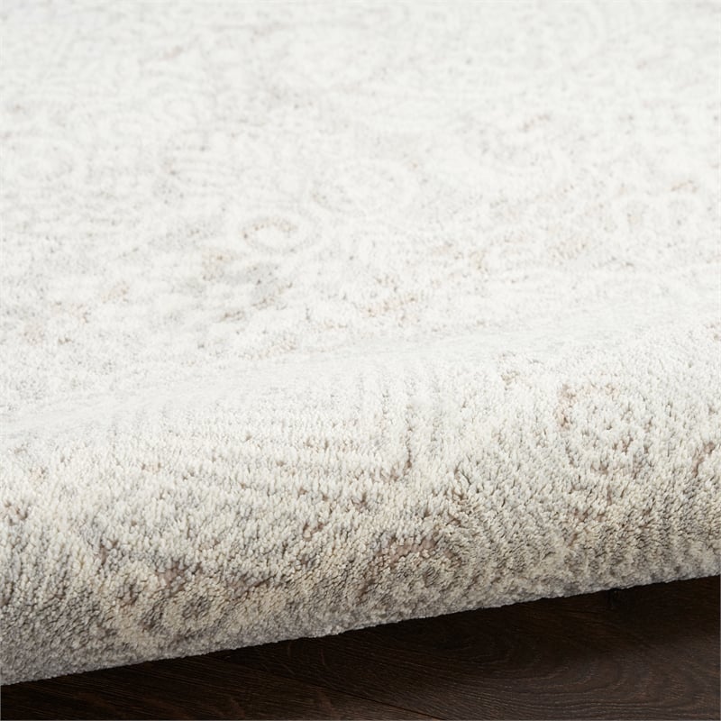 Nourison Home Renewed 8' x 10' Polyester Silver Ivory Area Rug