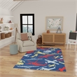 Nourison Home Imagination 7' x 9' PolyesterNavy Multicolor Area Rug