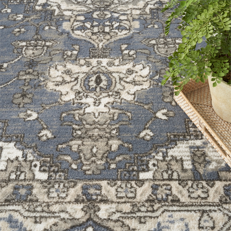 Nourison Home Concerto 7' x 10' Polyester Blue Area Rug